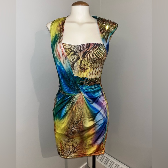 V&K Studio Beaded Printed Dress - Picture 1 of 4